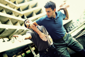 two men fighting as legal self-defence