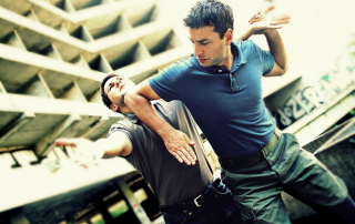 two men fighting as legal self-defence