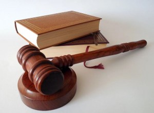 gavel and legal books